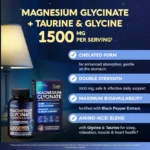 NUTRAHARMONY Magnesium Glycinate - Sleep & Relaxation Support - Extra Strength Glycinate, Glycine & Taurine 1500 mg - Magnesium Supplement for Women & Men - Chelated & High Absorption - Lab Tested - 120 Capsules - Image 4