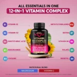 NUTRAHARMONY Vitamin B Complex for Men & Women - Riboflavin B2, B12, B1, B3, B5, B6, B7, B8, B9 | Vitamin C, Choline, Inositol | B-Complex Supplement | Energy, Brain & Heart Support | Lab Tested | 60 Vegan Capules - Image 4