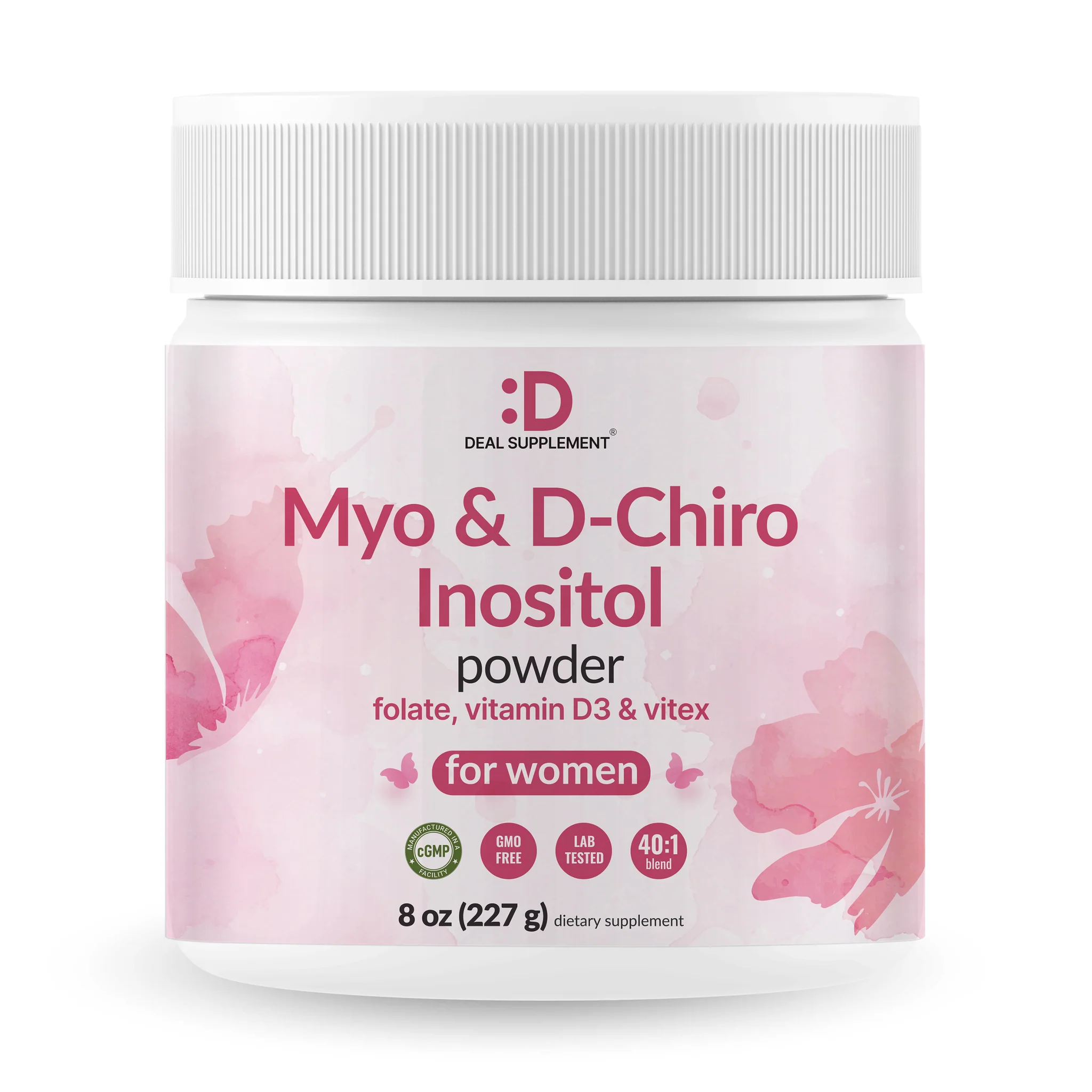 web_a82c5e81-12b0-4d1f-9adf-2f6f4d3f1f8f_1024x1024@2x Deal Supplement Myo-Inositol & D-Chiro Inositol Supplement Powder for Women | 40:1 Ratio with Methylfolate, Vitamin D3 & Vitex | Supports Hormonal Balance & Ovarian Health | Non-GMO | 8oz (109 Servings) - Image 1