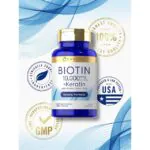Carlyle Biotin (10,000 mcg) + Keratin with Alpha Lipoic Acid – 150 capsules - Image 5