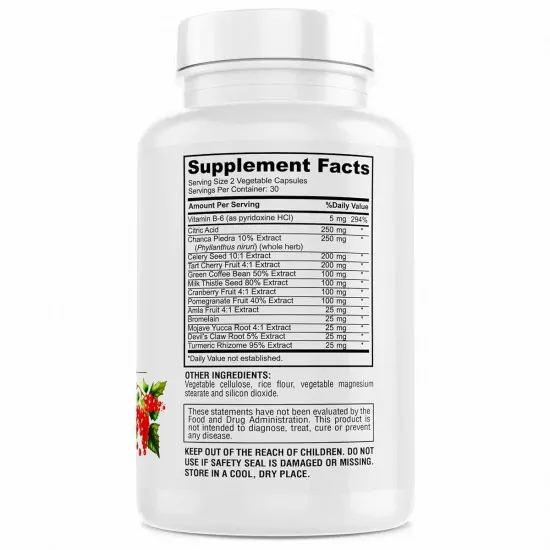 Genius Herbals Uric Acid Cleanse 60 Capsules - Image 2