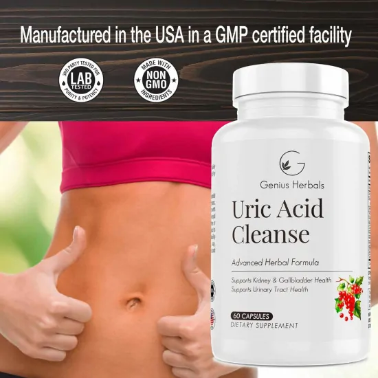 Genius Herbals Uric Acid Cleanse 60 Capsules - Image 3