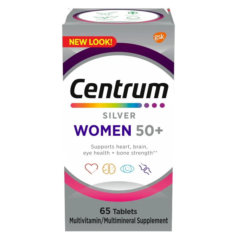 Centrum, Silver Woman 50+, Complete Multivitamin, 65 Tablets - Image 1